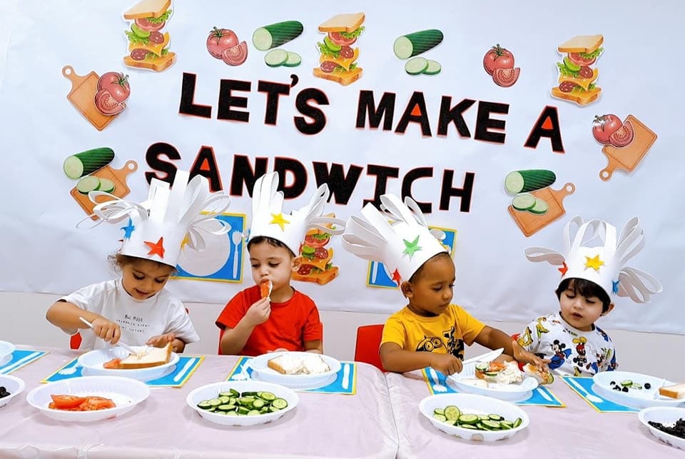 Children making sandwiches — practical life skills